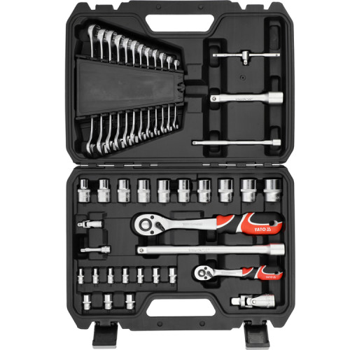 Набор инструментов комбинированный YATO с квадратами 1/4", 1/2" – 41 шт. YT-38742
