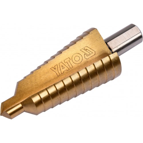 Сверло по металлу ступенчатое HSS 4241 10-30 мм YATO YT-44746