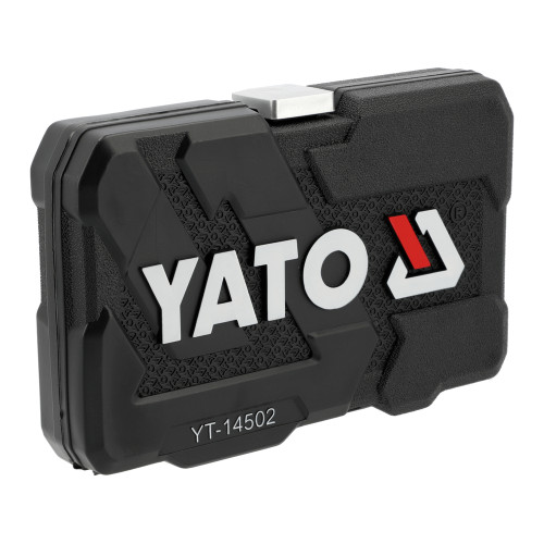 Набір головок торцевих і насадок викруткових YATO: квадрат 1/4" з прикладними інструментами 68 шт.