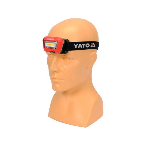 Фонарь налобный аккумуляторный YATO; 3,7В 1500 мАч, 160Lm, USB YT-08490