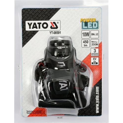 Налобный фонарь XM-L2 CREE 10W 100 лм YATO YT-08591