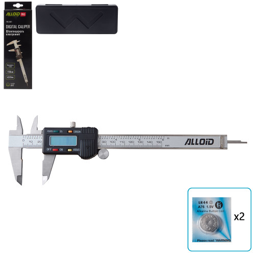 Штангенциркуль электронный Alloid Pro, 150 мм / 0,02 мм, нержавеющая сталь