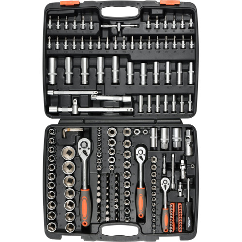 Набір інструменту комбінований STHOR 1/4", 3/8", 1/2", 173 предмети (58688)