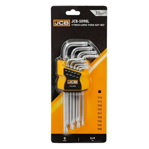 Haбіp Г-подібних ключів подовжених TORX 9 од. (T10-T50) JCB Tools JCB-5098L