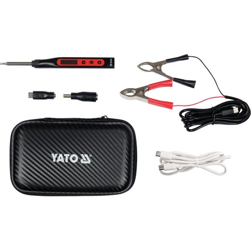 Паяльник портативний YATO 9-24В, 18-65Вт. t=90-480°С, USB Type-C накінечник Т12 YT-82490