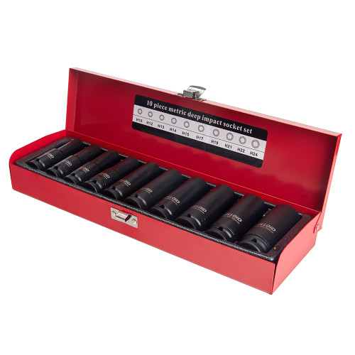 Набір ударних головок високих 1/2". 10 пр.10-24 мм. NUGV-1024 Alloid