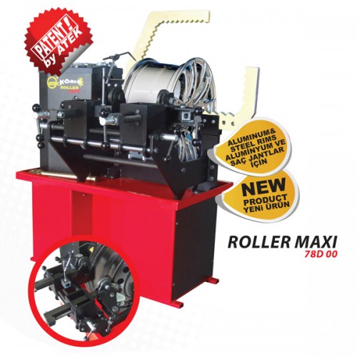 Стенд для правки и прокатки дисков от 10 до 19 дюймов 78 D 00 ROLLER MAXI Atek Makina
