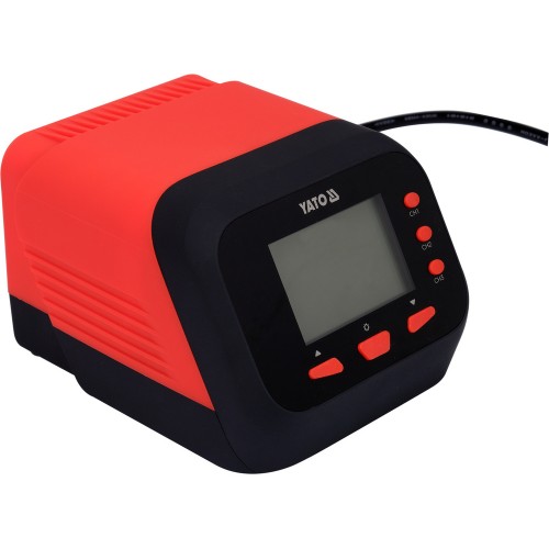 Паяльная станция сетевая 110-230 V YATO; Р= 75 Вт, t°= 90-480°С, жало тип T12, LCD табло [YT-82462]
