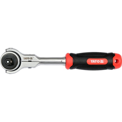 Трещотка с вращающейся головкой 72зубца YATO, 3/8", l= 195 мм YT-07201