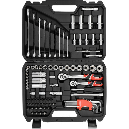 Набор комбинированного инструмента YATO YT-38785, 1/4" и 3/8", 92 предмета