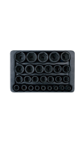 Набор ударных головок 27 предметов 1/2" 6гранн (08-36мм) KING TONY 9-4427MP