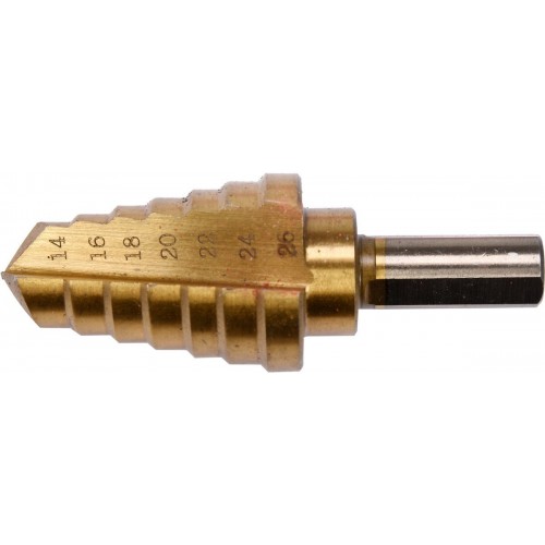 Сверло по металлу ступенчатое HSS 4241 14-26 мм YATO YT-44743
