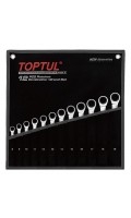 Набор ключей комбинированных с трещоткой на полотне 8-19мм 12ед. TOPTUL GPAQ1202 