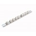 Планка для головок 1/2" 9 зажимов (металл) FORCE 819409 F