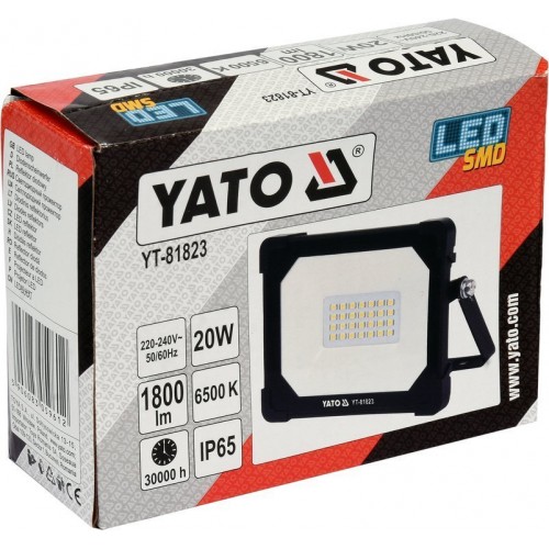 Светодиодный прожектор с ручкой SMD LED 10W  6500 К 900LM YATO YT-81822