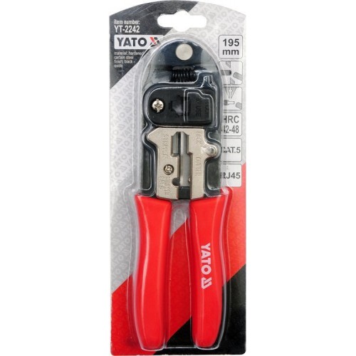 Кліщі для обпресування конекторів RJ45 YATO YT-2242