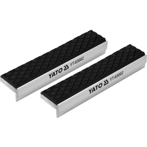 Губки сменные к тискам мягкие YATO: 125 х 30 х 10 мм, алюминиевые с резиновой вставкой YT-65002