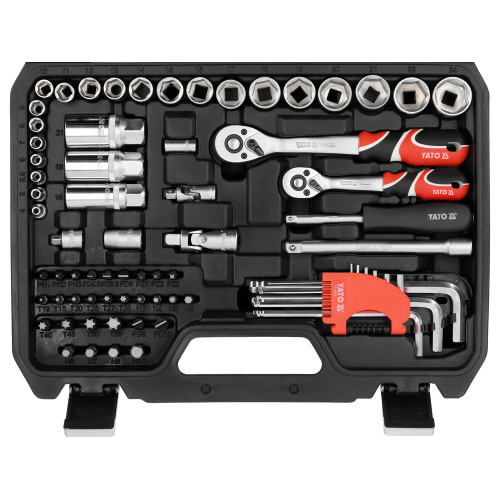 Набор комбинированного инструмента YATO YT-38785, 1/4" и 3/8", 92 предмета