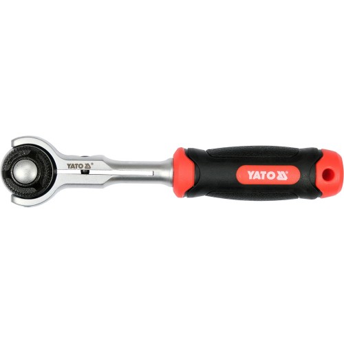 Трещотка с вращающейся головкой YATO, к квадрату 1/4", l= 145 мм YT-07200