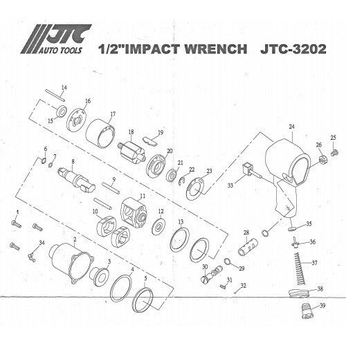 Болт кнопки реверса для 3202 3202-25 JTC