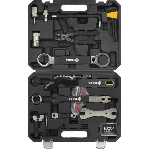 Набор инструментов для велосипеда VOREL 30 элем. в футляре [58770]