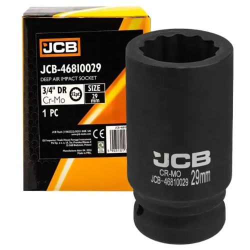 Головка торцева ударна глибока 3/4" 29 мм (12-гранна) JCB Tools JCB-46810029
