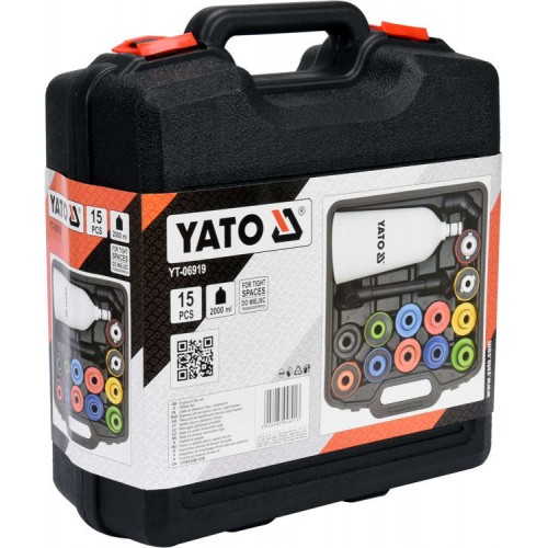 Воронка для залива тех жидкостей с адаптерами 2 л 15 шт YATO YT-06919