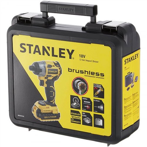Аккумуляторный ударный гайковерт STANLEY 160 Нм, 18V 2 батареи Li-Ion 2 Ач, 18 В SBI201D2K