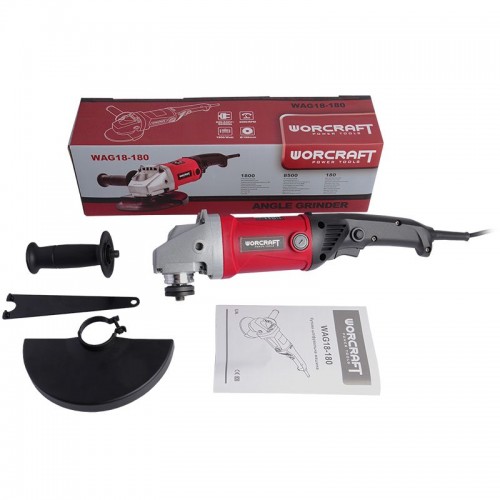 Шлифмашина угловая 180мм 1800 Вт. WORCRAFT WAG18-180