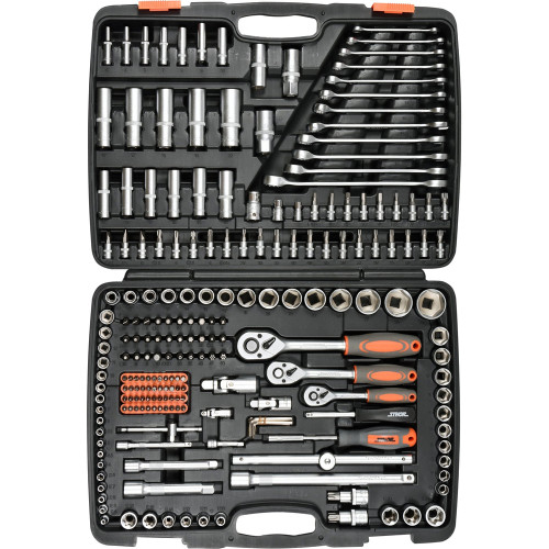 Набор инструмента комбинированный STHOR: 1/4", 3/8", 1/2" - 216 предметов (58691)