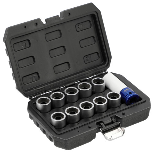 Торцеві вставки до захисних гвинтів колісних дисків авто TOYOTA YATO з квадрат-1/2", компл.11шт [10]