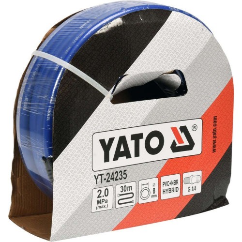 Гибридный шланг для сжатого воздуха 30 метров, Ø-8 мм (20BAR) YATO YT-24235
