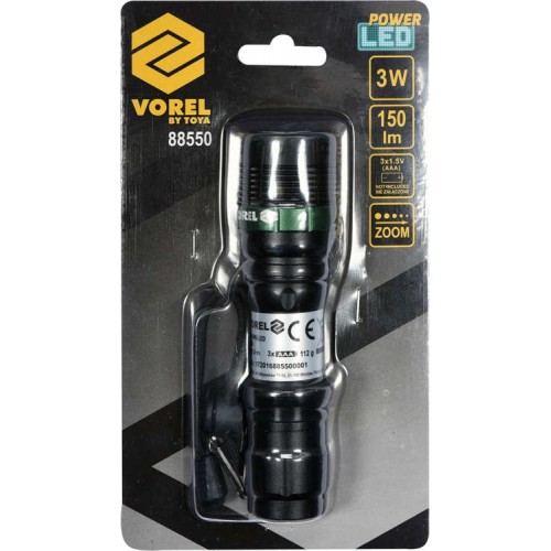 Фонарь CREE LED 3Вт 150лм VOREL 88550