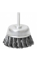 Щетка для дрели, 65 мм, "чашка" со шпилькой, крученая металлическая проволока Matrix