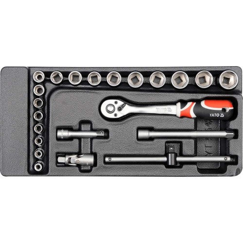 Набор инструмента в ложементе 3/8", 22пр. YATO YT-5542