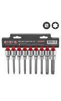 Набор головок-бит 1/2"  Е-профиль (Torx) удлиненных 9 пр., L=100 мм