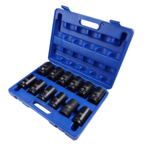 Набір ударних головок VIKTEC | 12 шт., 3/4", 6-гранні, 24–41 мм
