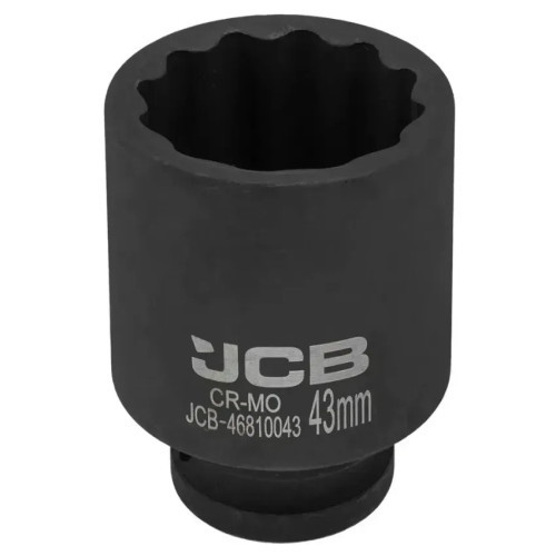 Головка торцевая глубокая ударная 3/4" 43 мм (12-гранная) JCB Tools JCB-46810043