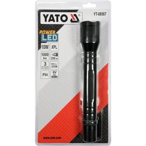 Фонарь XP-L CREE 10Вт 1000 лм (4 x R14) YATO YT-08567
