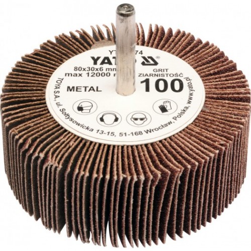 Круг лепестковый для дрели YATO 60х30х6 Р40