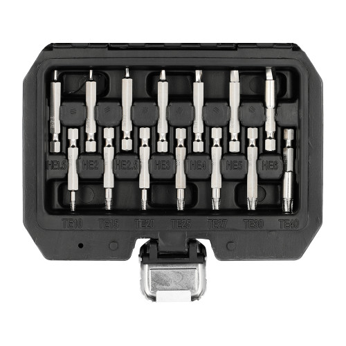 Набір біт-екстракторів Hex і Torx YATO 1/4" та 3/8", 19 елементів YT-04584