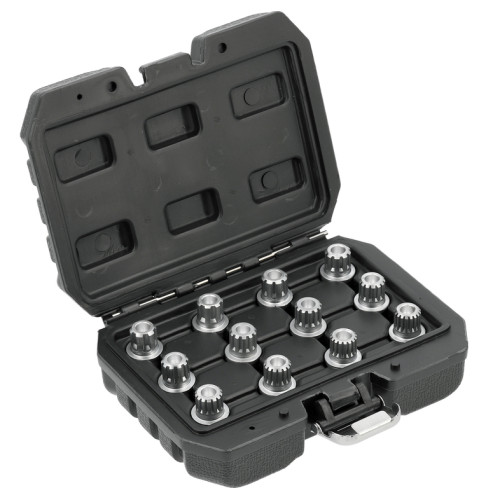 Головки для секретных винтов колесных дисков VAG YATO с квадратом-1/2", компл. 12шт YT-060394