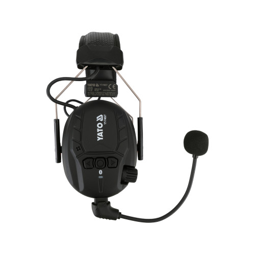 Навушники електронні шумозахисні YATO з модулем BLUETOOTH, мікрофоном, акумул. Li-Ion 3.7 V 1 Год