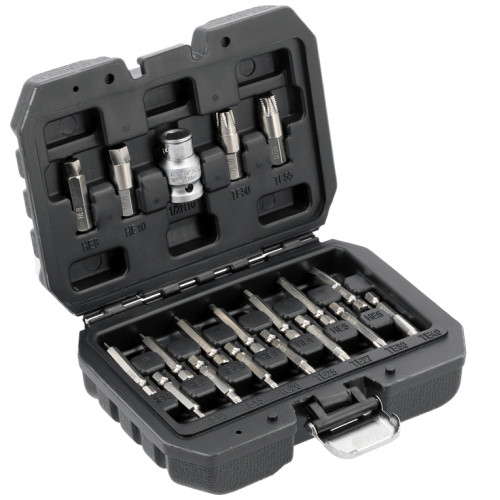 Набір біт-екстракторів Hex і Torx YATO 1/4" та 3/8", 19 елементів YT-04584