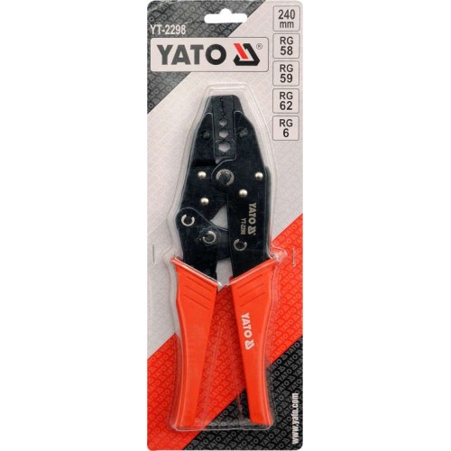 Інструмент для обтискання клем RG58, RG59, RG6, RG62 YATO YT-2298