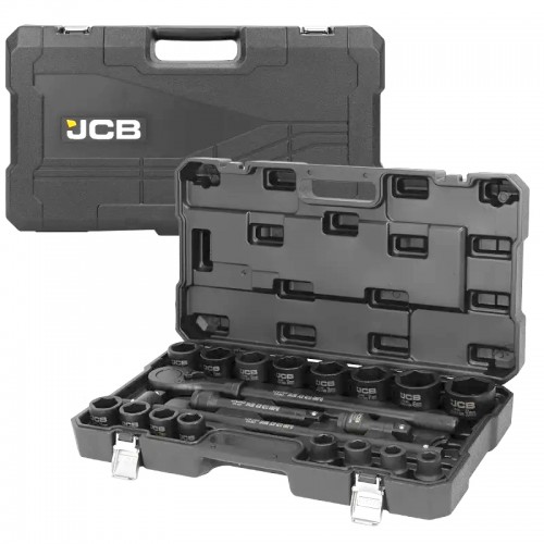 Набор инструмента 3/4" 21 предмет, с ударными головками 6гран. JCB Tools JCB-6213-5MPB