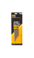 Haбиp Г-образных ключей экстра длинных TORX 7 ед. (T10-T40) JCB Tools JCB-5071XL