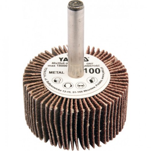 Круг лепестковый для дрели YATO 40х20х6 Р120