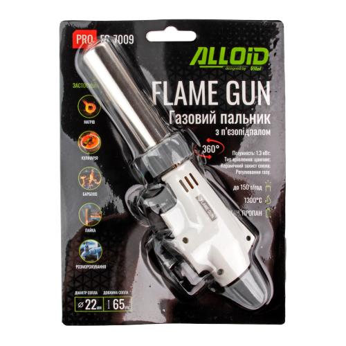Alloid Pro. Газовая горелка FG-7009, керамическое сопло 22мм, 360 град (FG-7009)