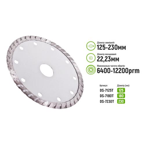 Alloid. Диск алмазный отрезной Turbo 125 мм (DS-7125T)